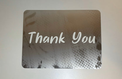 Car Detailing Stencil Aluminium Thank You